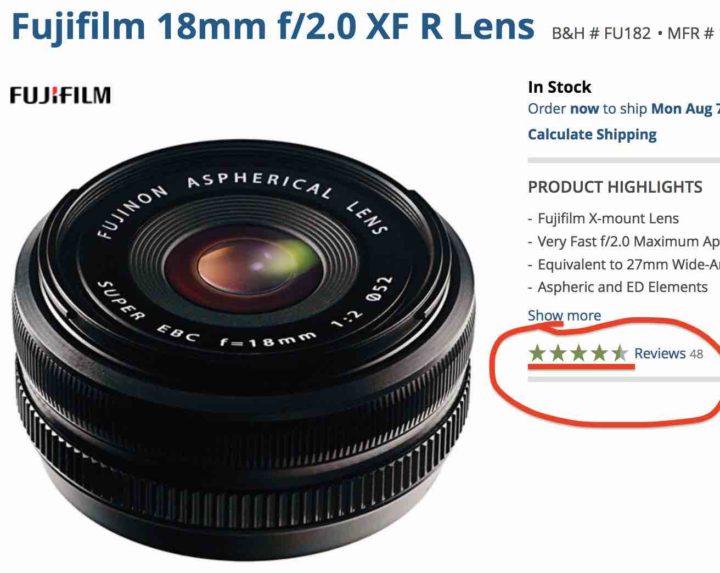 Fujinon XF 18mm F2 Reviews? Not so bad... at BHphoto