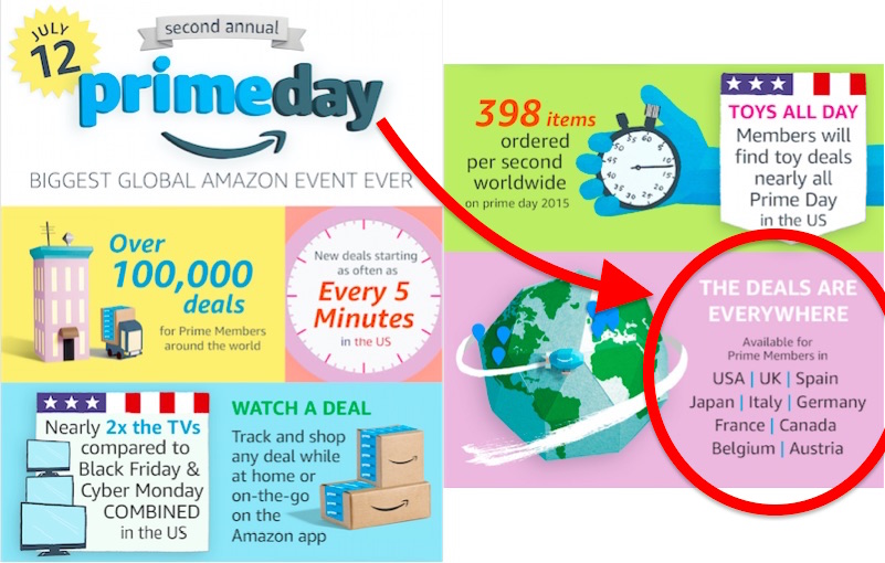 Amazon Prime deals days starting Worldwide