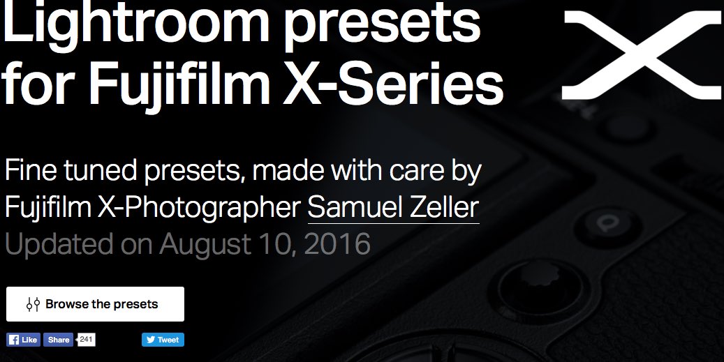 Fujifilm Lightroom Presets