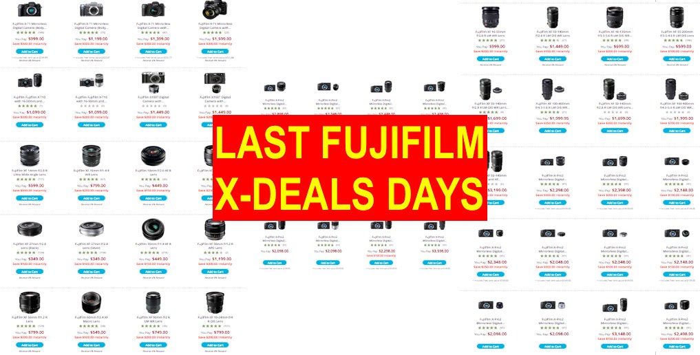 Last Fujifilm X-Deal Days