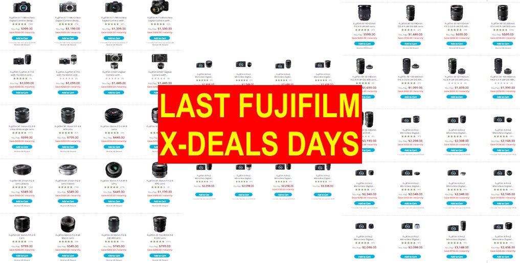 Last Fujifilm X-Deal Days