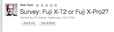 Upgrade from Fuji X-T1
