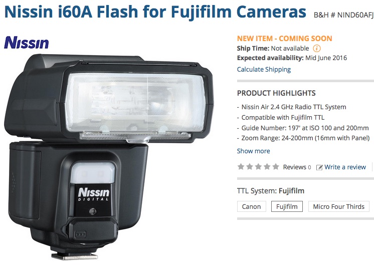 Nissin i60a Flash para canon 