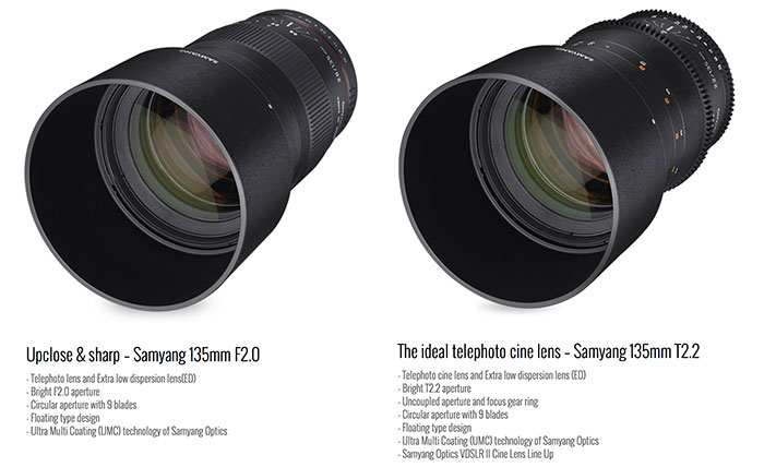 Samyang launches 135mm f/2.0 X-mount lens (and Cine version). - Rumors
