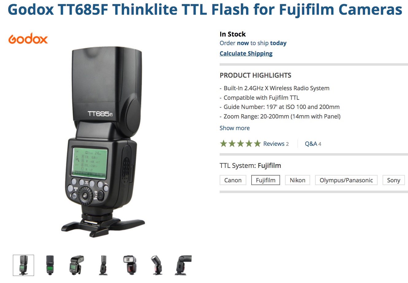 Godox Releases TT685 F and V860 II F with Firmware Ver. 1.0 - Fuji Rumors