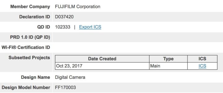 Fujifilm Registered Another Camera With Bluetooth Fuji Rumors