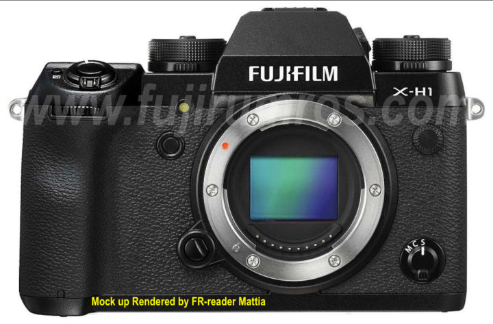 Fujifilm X-H1 Mock-ups based on accurate sketches of our Japanese Source