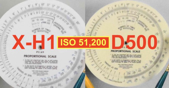 Fujifilm X-H1 Vs. Nikon D500 at ISO 51,200