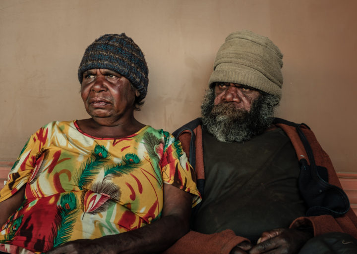 Darcy and Wife - candid portrait - streets of my town, Western Australia, 2017. Fuji X-T2, XF 16-55, 34mm @ F4