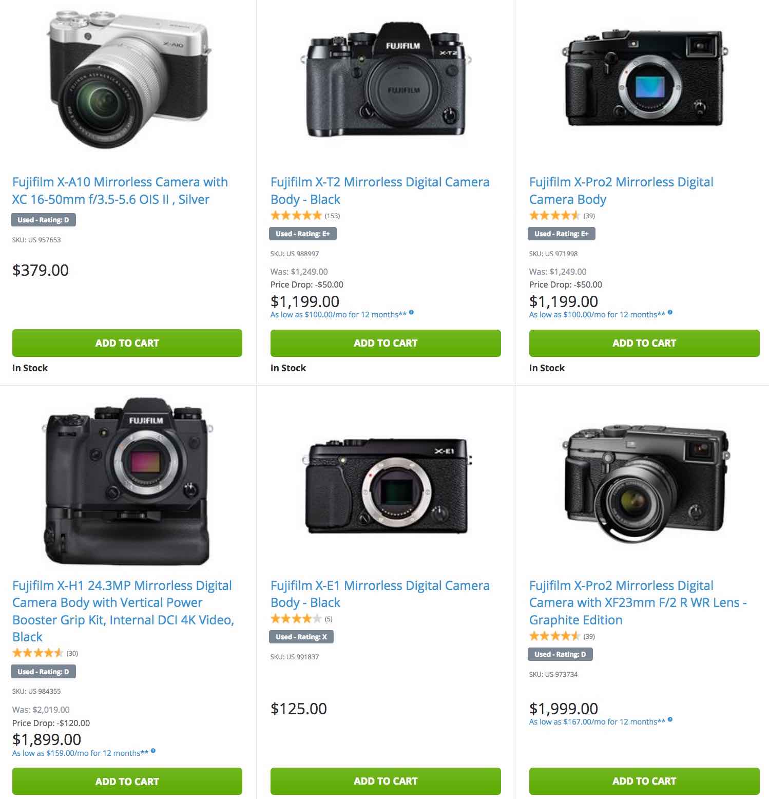 used fujifilm x lenses