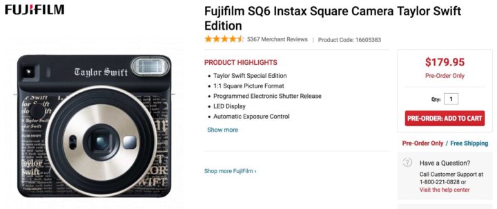 Fujifilm Instax SQUARE SQ6 Taylor Swift Edition. And now PLEASE 