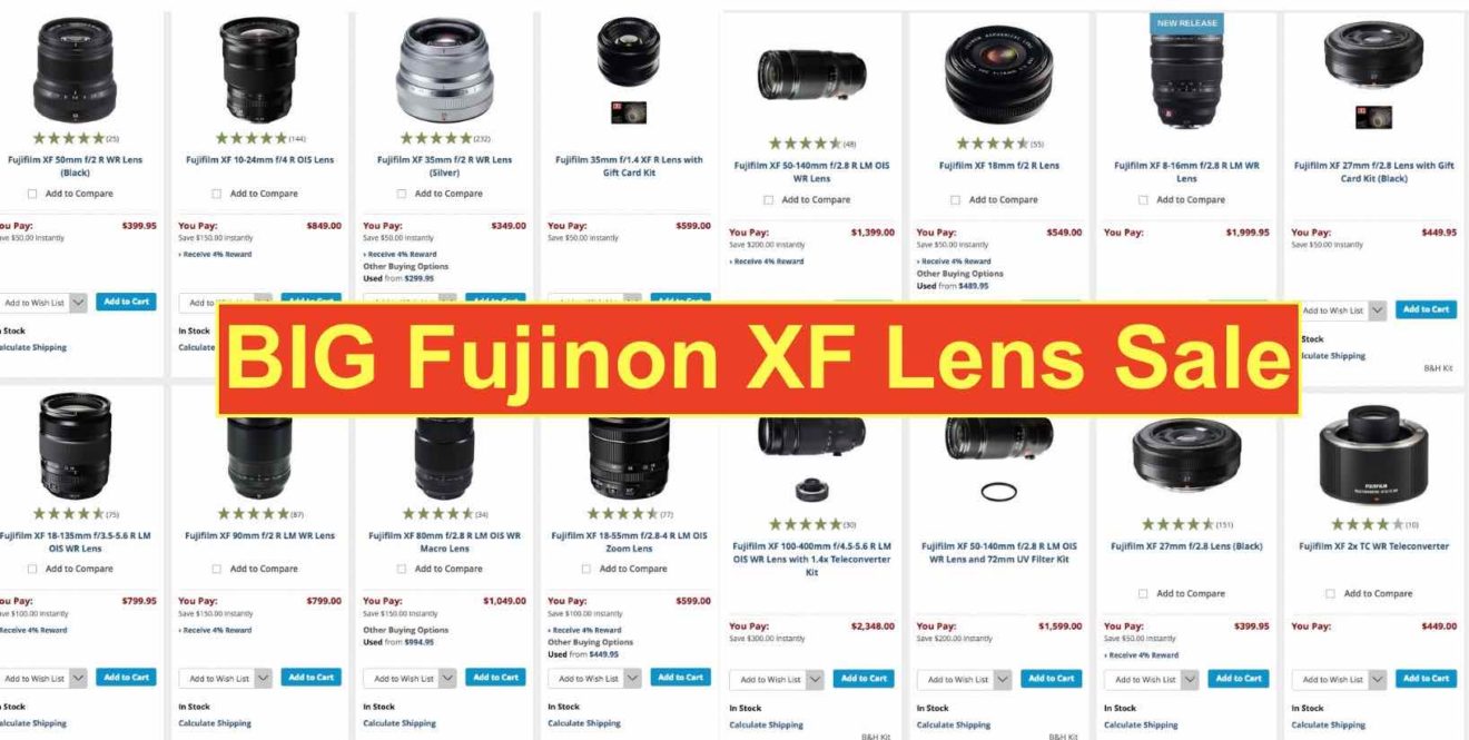 Big Fujinon XF Lens Sales Started Full List of Savings! Fuji Rumors