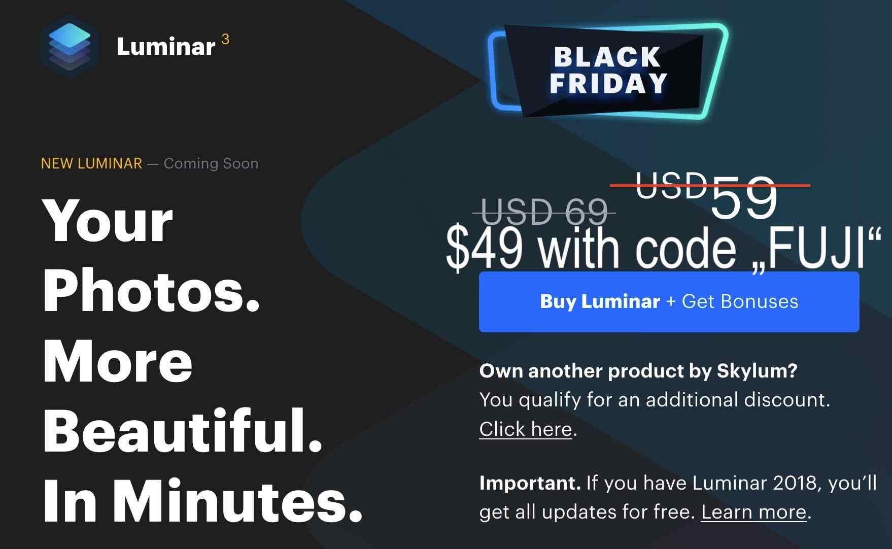 luminar neo black friday