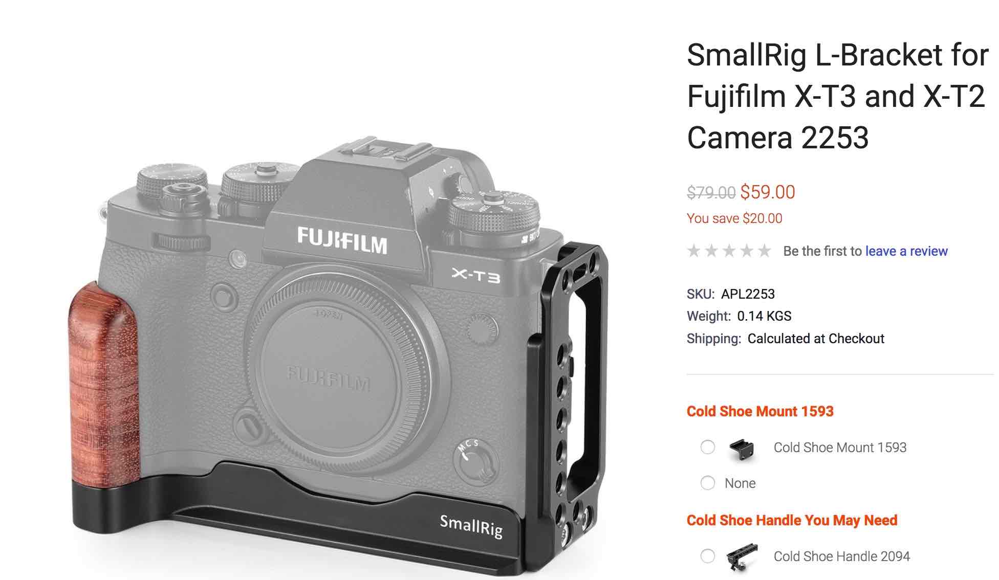 SmallRig L-Bracket for X-T3 and X-T2 Pre-order Open with $20 Discount - Fuji Rumors