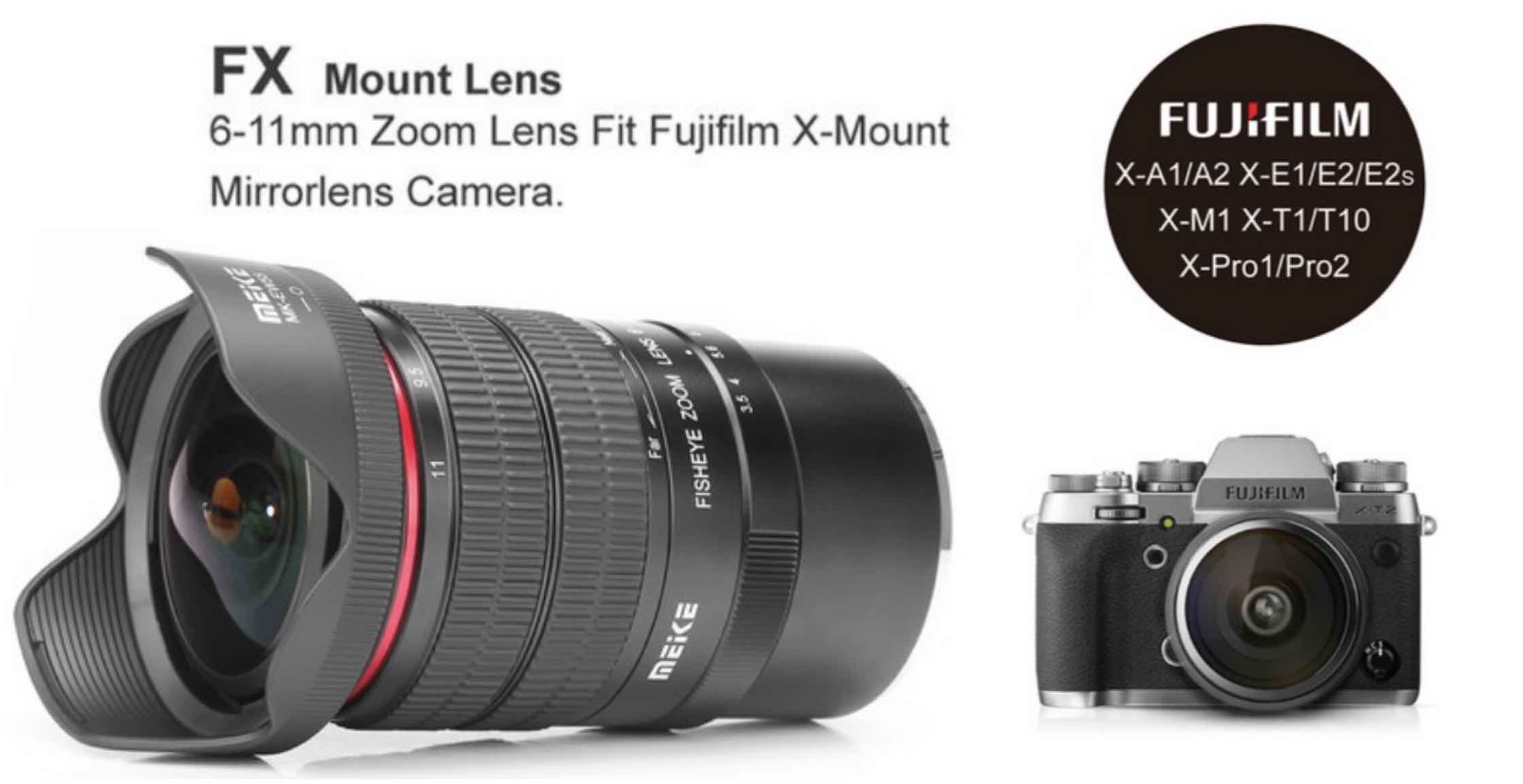 Meike MK 6-11mm f/3.5 Fisheye Lens for FUJIFILM X and Full X Mount 