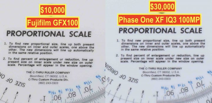 Fujifilm GFX100 vs Phase One XF IQ3 @ ISO100