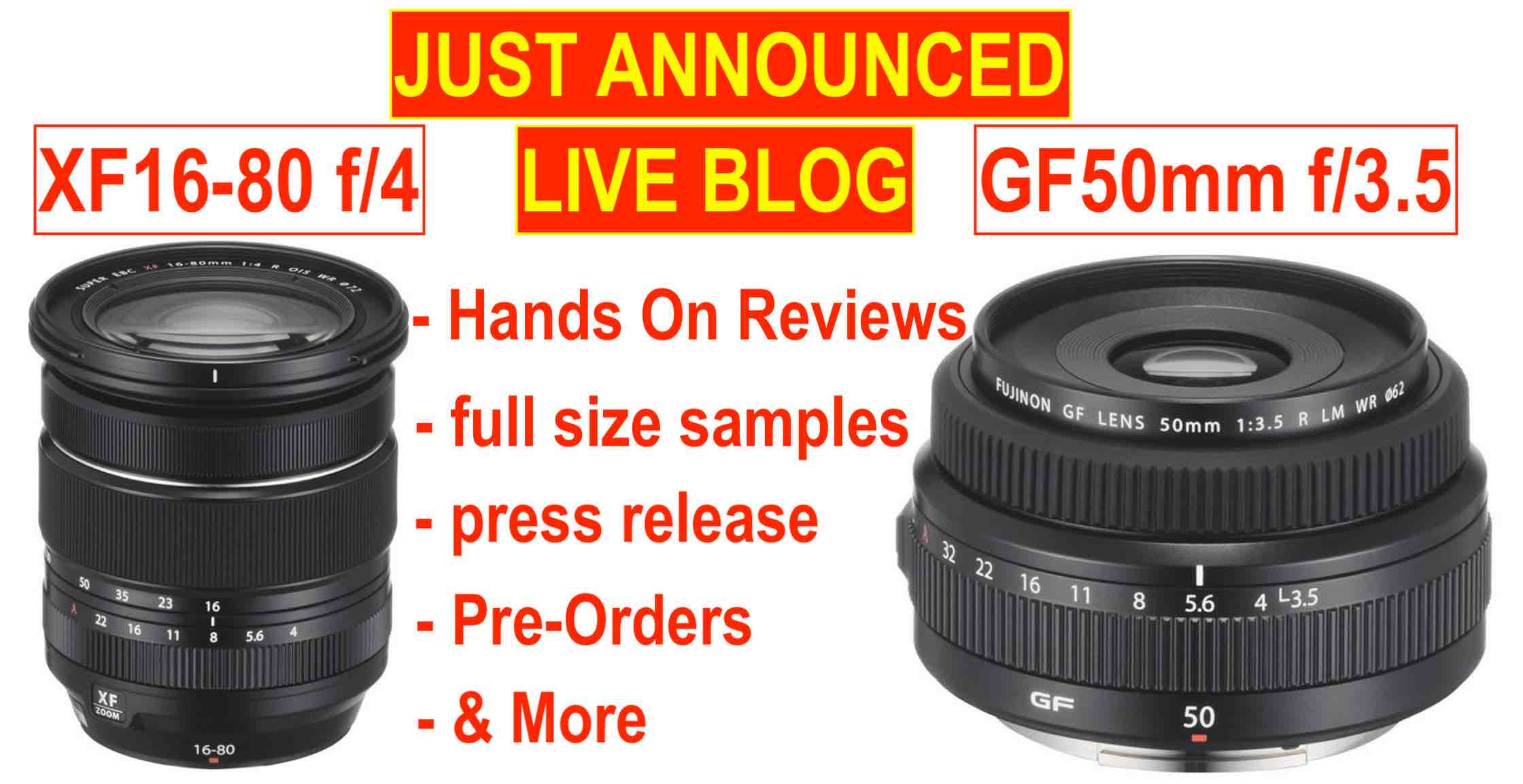 Announced Fujinon Xf 16 80mm F 4 And Gf 50mm F 3 5 Hands On Reviews Samples Pre Orders Live Blog Fuji Rumors