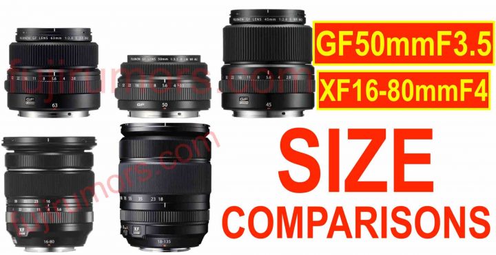 Size Comparison Fujinon Xf 16 80mmf4 Vs Xf 18 135 Xf16 55 And Gf50mmf3 5 Vs Gf63 Gf45 Fuji Rumors Size Comparison Fujinon Xf 16 80mmf4 Vs Xf 18 135 Xf16 55 And Gf50mmf3 5 Vs Gf63 Gf45 Fuji Rumors