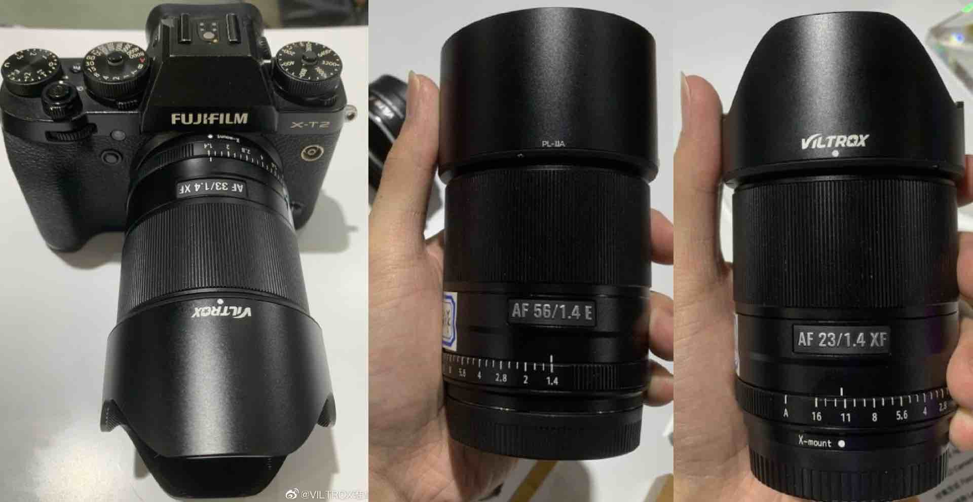 NEW Images of Viltrox 23mm f/1.4, 33mm f/1.4 and 56mm f/1.4