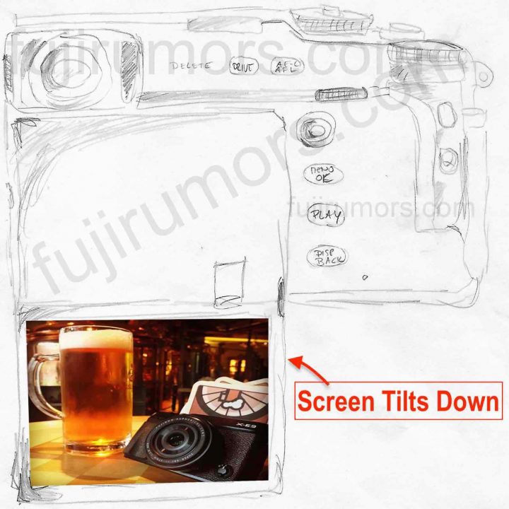 Fujifilm X-Pro3 screen tilted down
