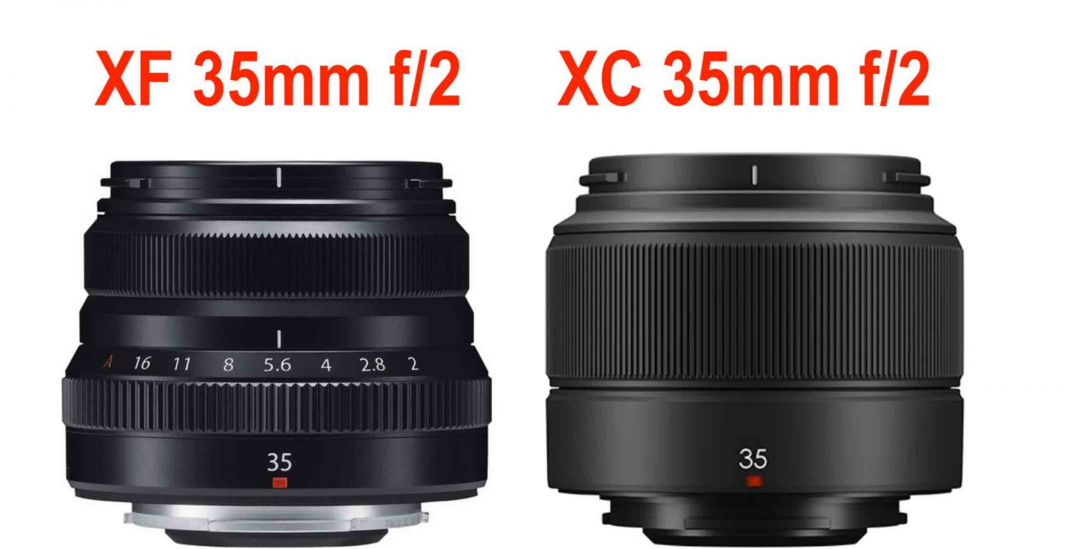 Fujinon XF 35mmF2 vs XC 35mmF2 Size and Specs Comparison Same Same