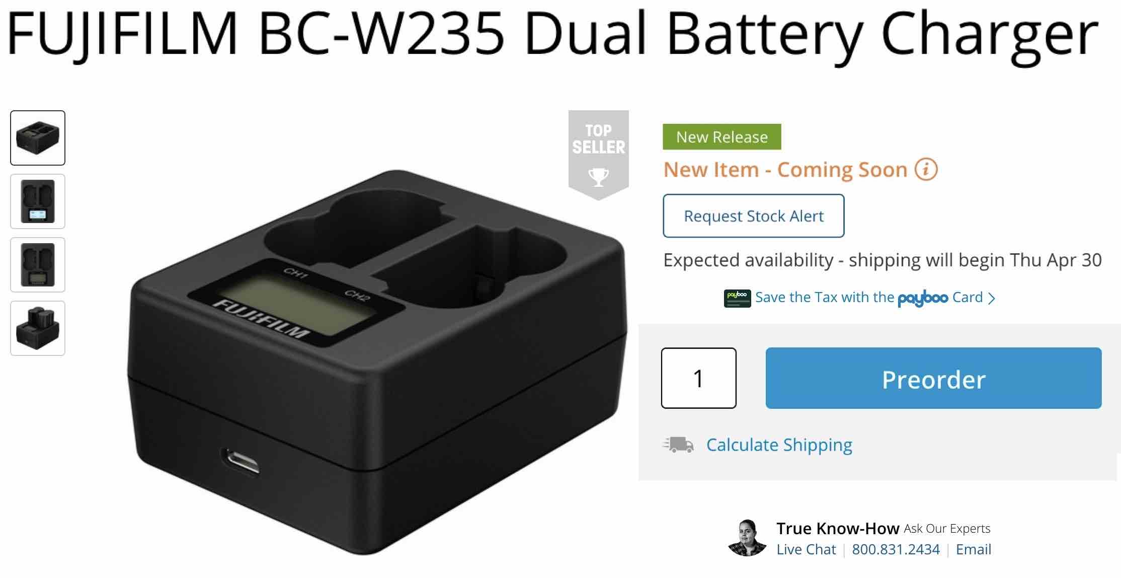 xt4 battery charger