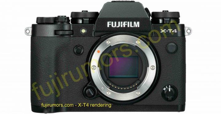 X-T4 front (rendered by FujiRumors.com)