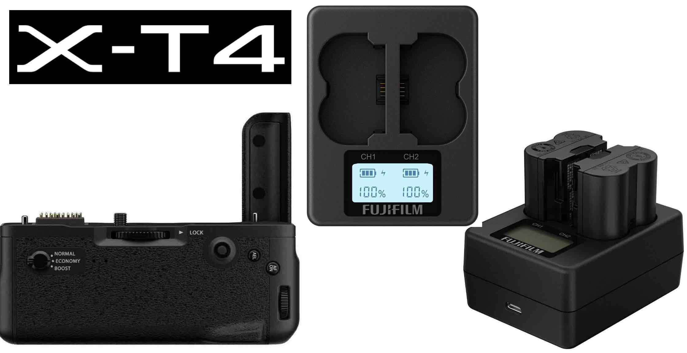 Powerextra NP-W235 2X Battery with Dual Charger Compatible with Fujifilm X-T4 VG-XT4 Vertical Battery Grip 