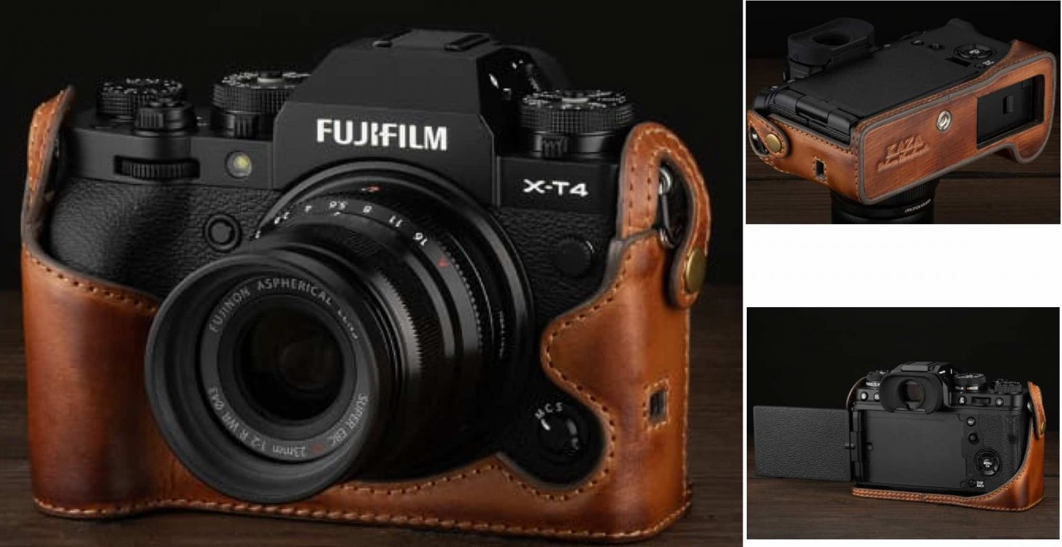 Fujifilm XT4 KAZA and GARIZ Leather Half Cases Fuji Rumors
