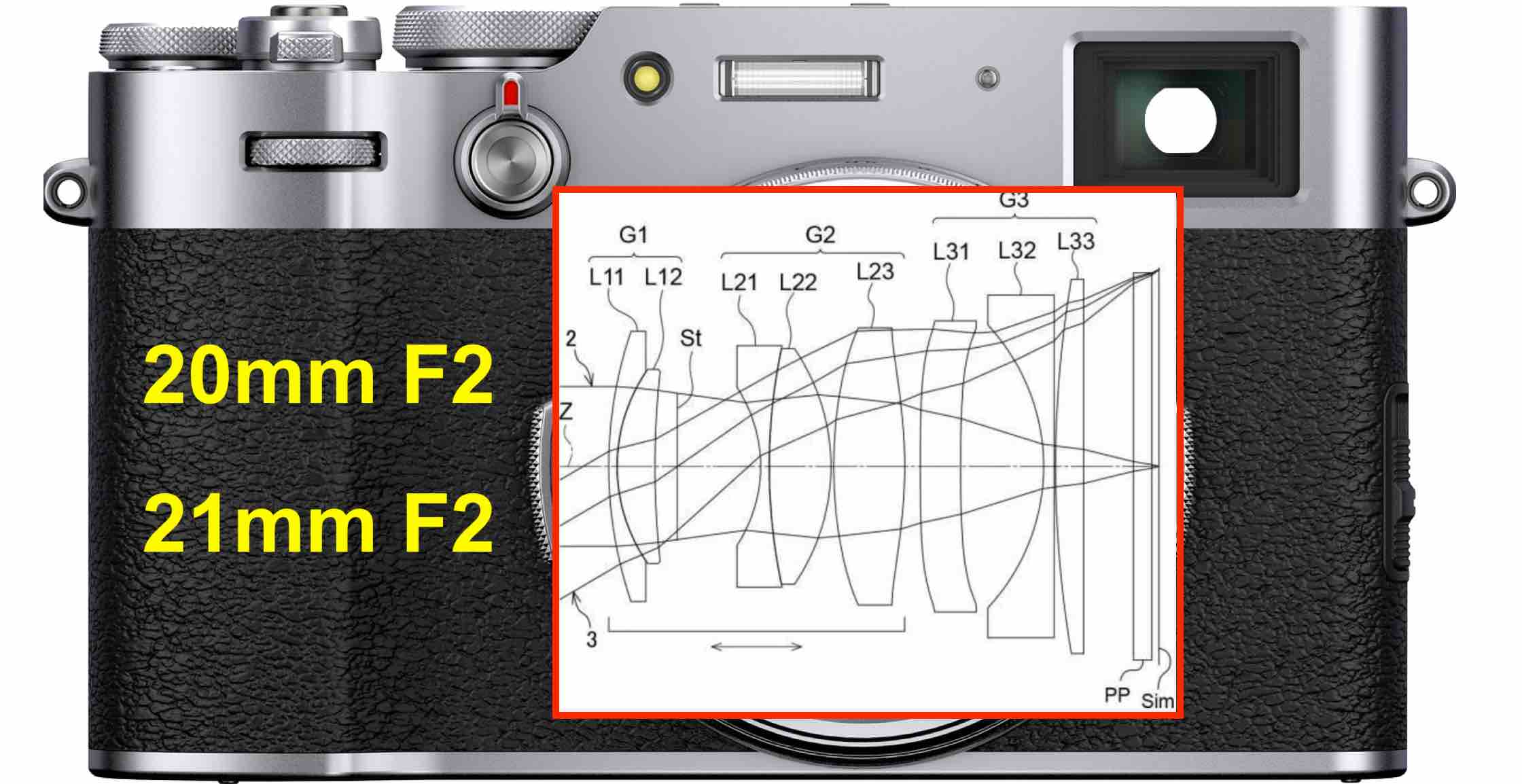 Fujifilm X100 with 20mmF2 and 21mmF2 Lens Patent Spotted - Fuji Rumors