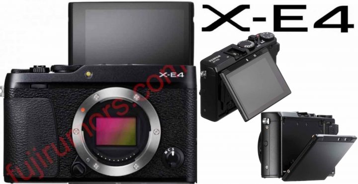 LEFT: Fujifilm X-E4 mock-up (not real)  RIGHT: X70 screen