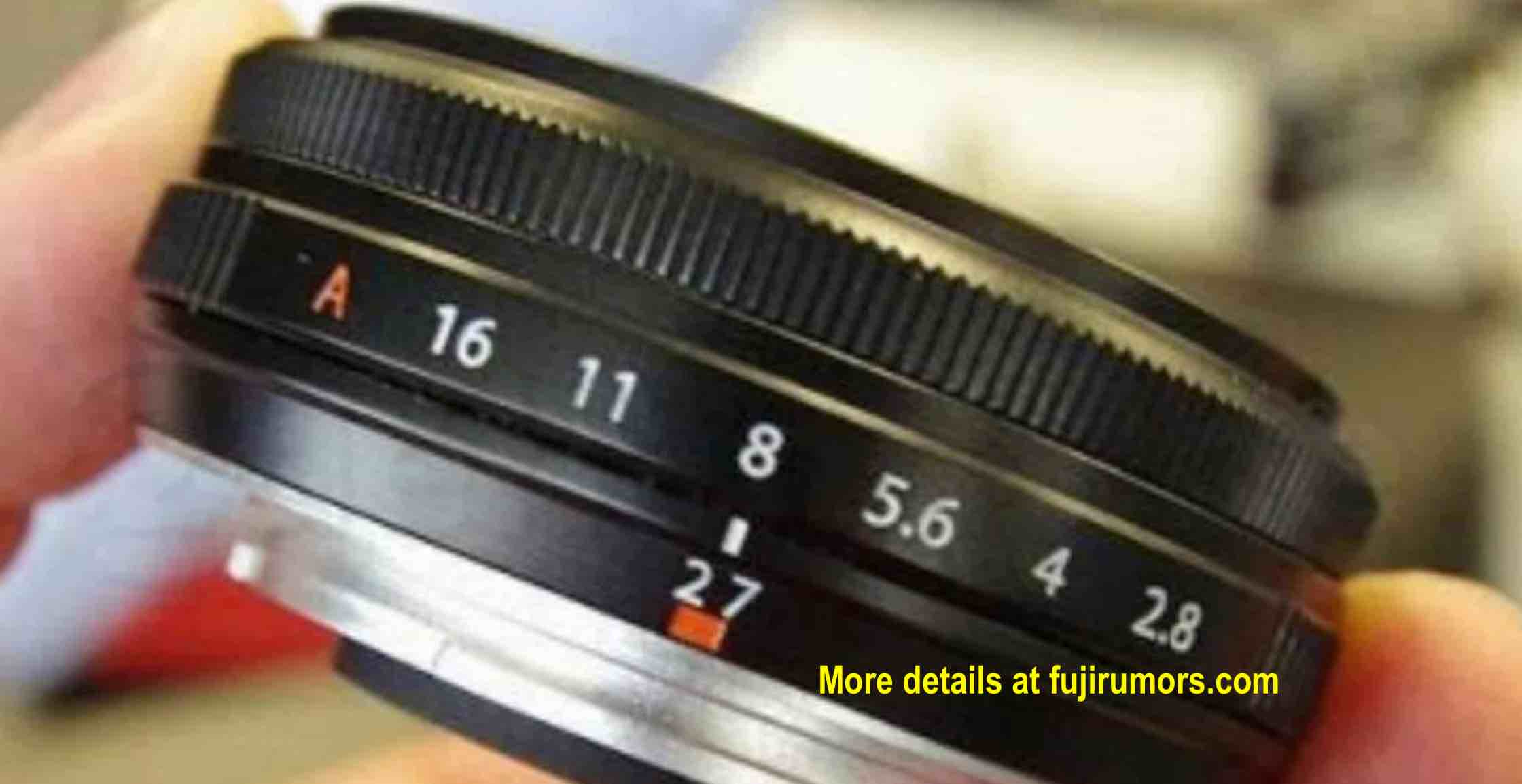 Fujinon XF27mmF2.8 R WR with Same Optics of Original