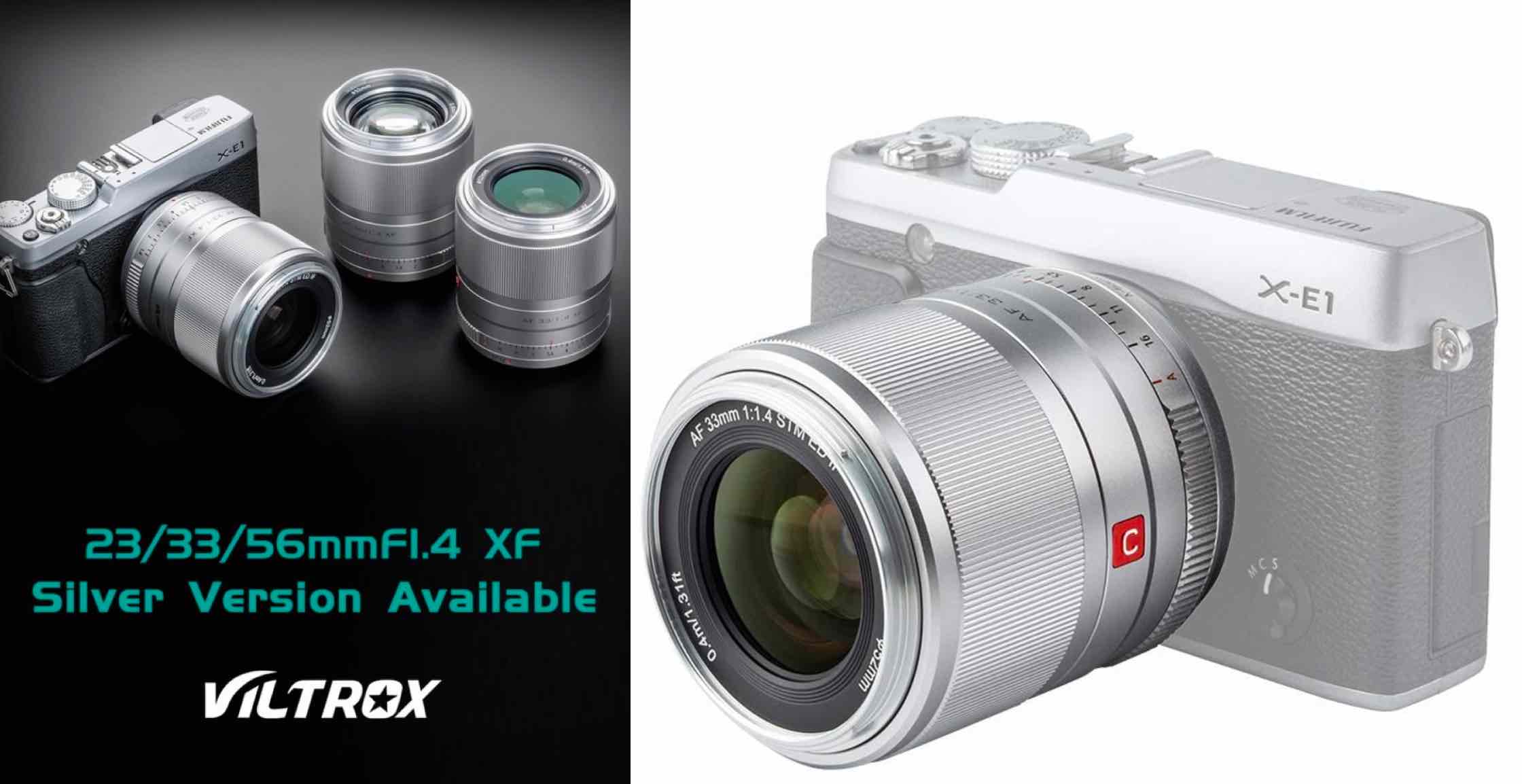 Viltrox Releases Silver 23mmF1.4, 33mmF1.4 and 56mmF1.4 - Fuji Rumors