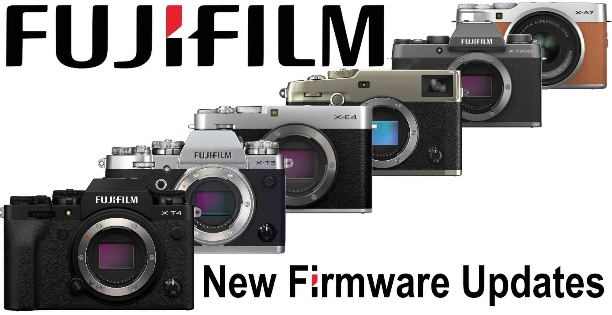 Fujifilm Releases New Firmware Updates for X-T4, X-T3, X-E4, X-Pro3, X