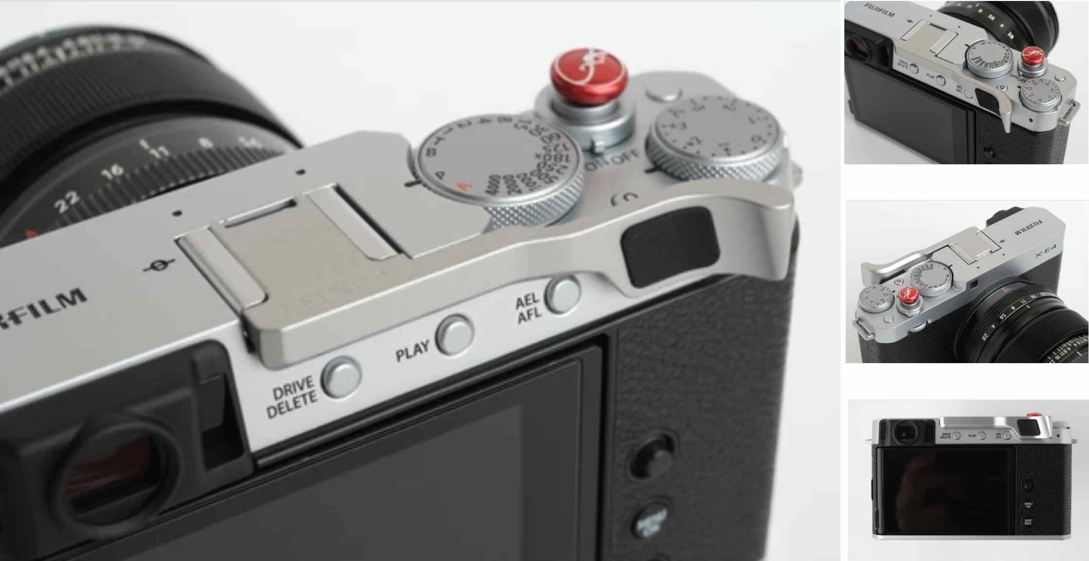 Black Shutter Release Button for Camera Fuji Fujifilm X-E4 X-E3 XE4 XE3 Metal Thumbs Up Grip Thumbs Up Grip Hand Grip 