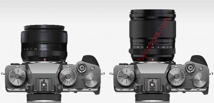 Fujinon XF33mmF1.4 vs XF35mmF1.4 Size Comparison [UPDATED - And