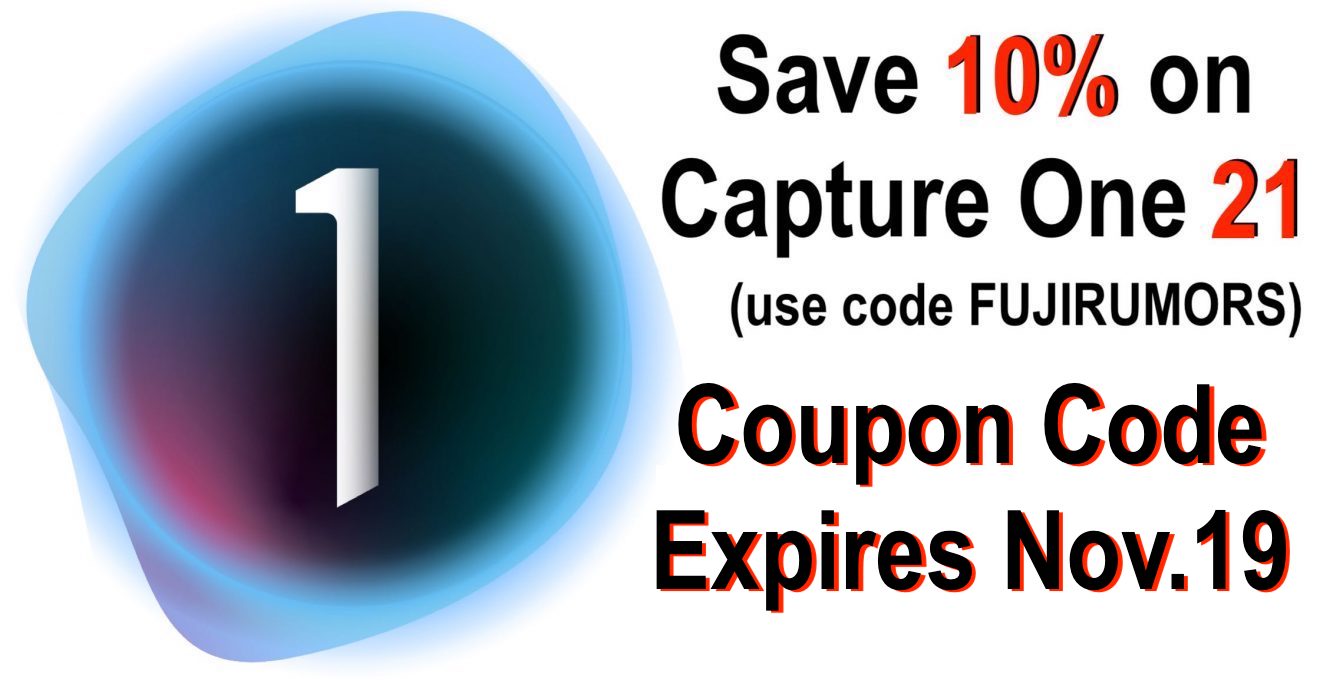Capture One to End 10 Discount Codes (Everywhere) Tomorrow Fuji Rumors