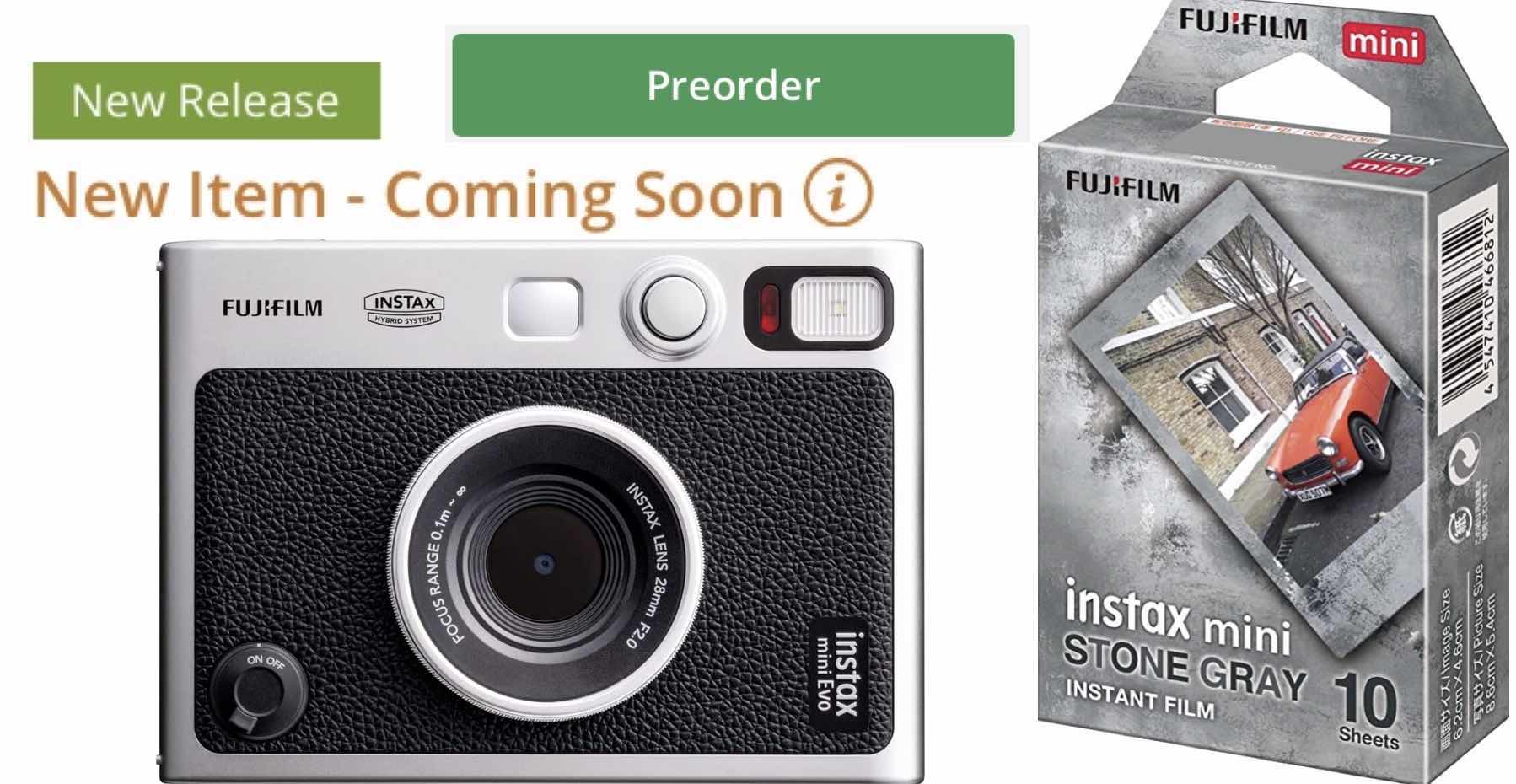 Fujifilm Instax Mini EVO and Stone Gray Film Pre-Order Available