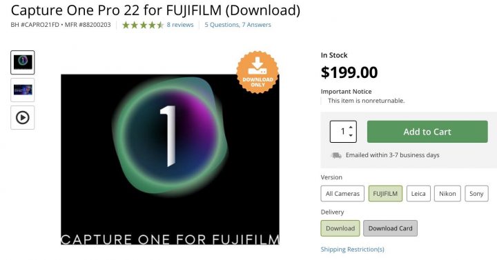 Capture One Ends Fujifilm Edition but Offers Free Upgrade to Full Version to Capture One 22 Fujifilm Only Users - Fuji Rumors