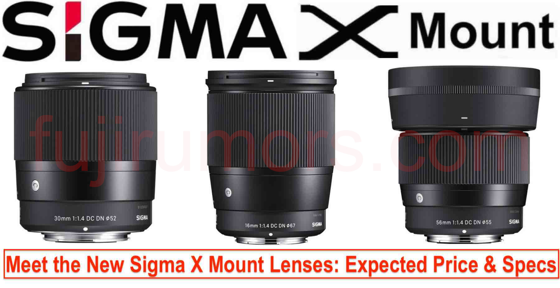 Expected Price and Specs of Fujifilm X Mount Sigma 16mmF1.4