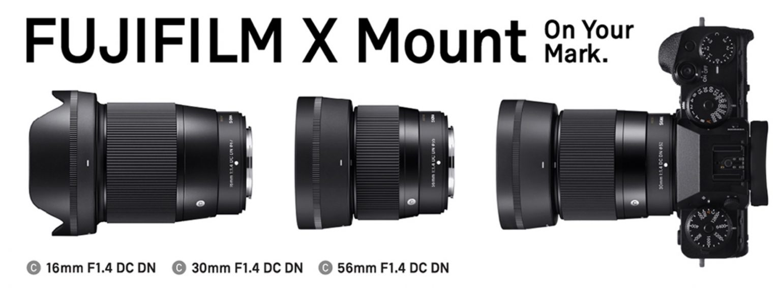 Sigma Joins Fujifilm X Mount with 16mmF1.4, 30mmF1.4 and 56mmF1.4 AF