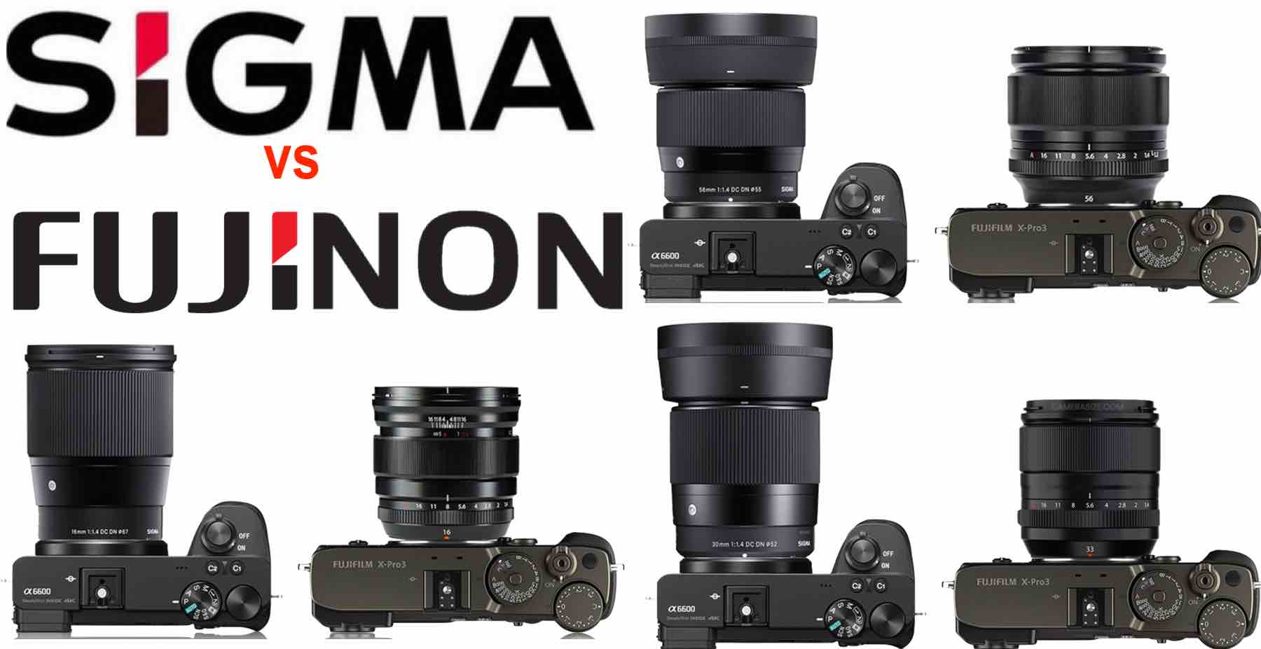 Sigma DC DN vs Fujinon XF Size Comparison Fuji Rumors