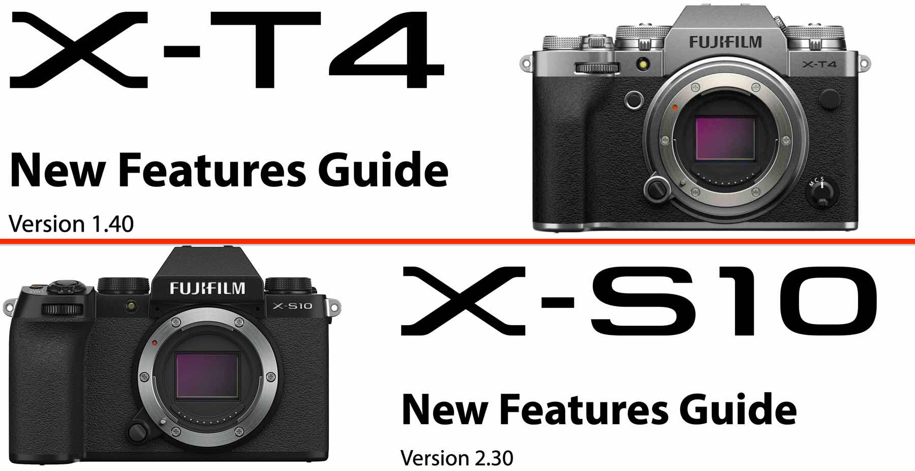 New Firmware Features Guide for Fujifilm XT4 and XS10 (and New