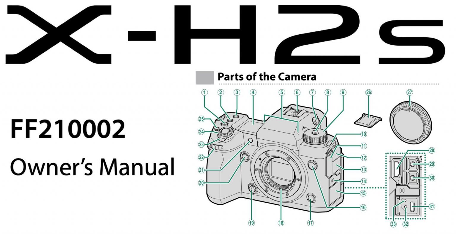 Fujifilm XH2S Owners Manual Available Fuji Rumors