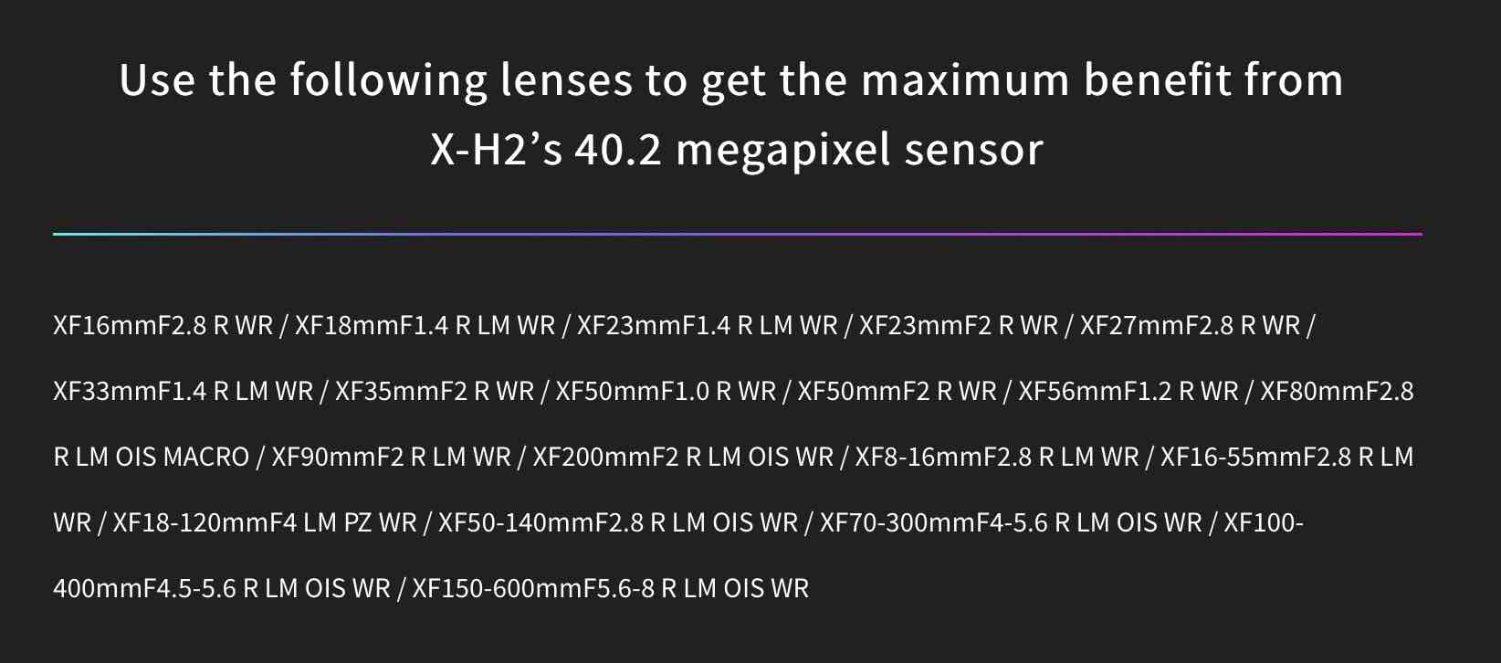List of Fujinon XF Lenses that Get Maximum Benefit from Fujifilm XH2