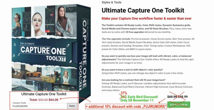 Ultimate Capture One Toolkit now 37% Off with Coupon Code - Exp. Nov