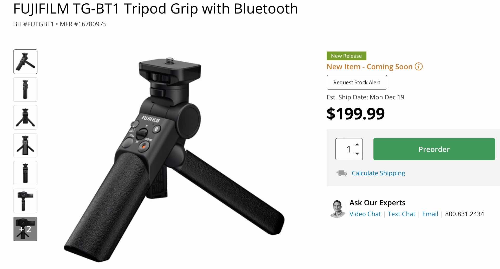 FUJIFILM TRIPOD GRIP TG-BT1