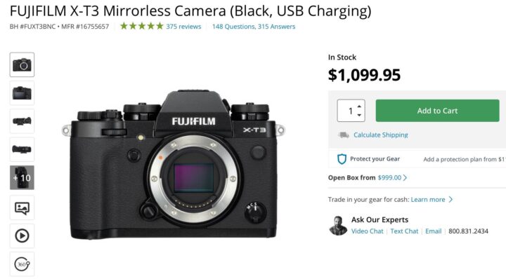 Fujifilm X-T3 Available now for $1,099 at B&H Photo - Fuji Rumors