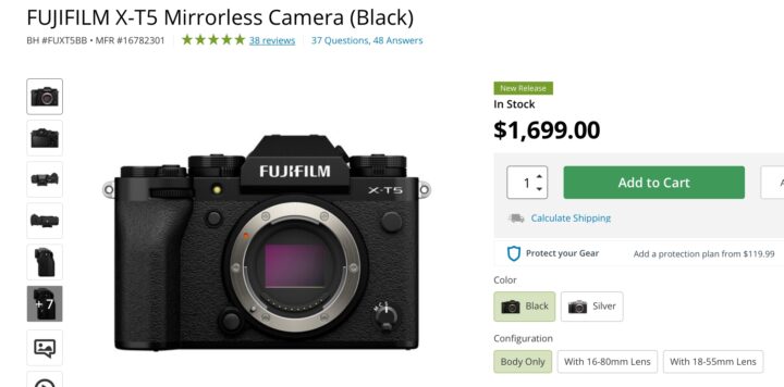 Fujifilm X-T5 Black Body IN STOCK - Fuji Rumors