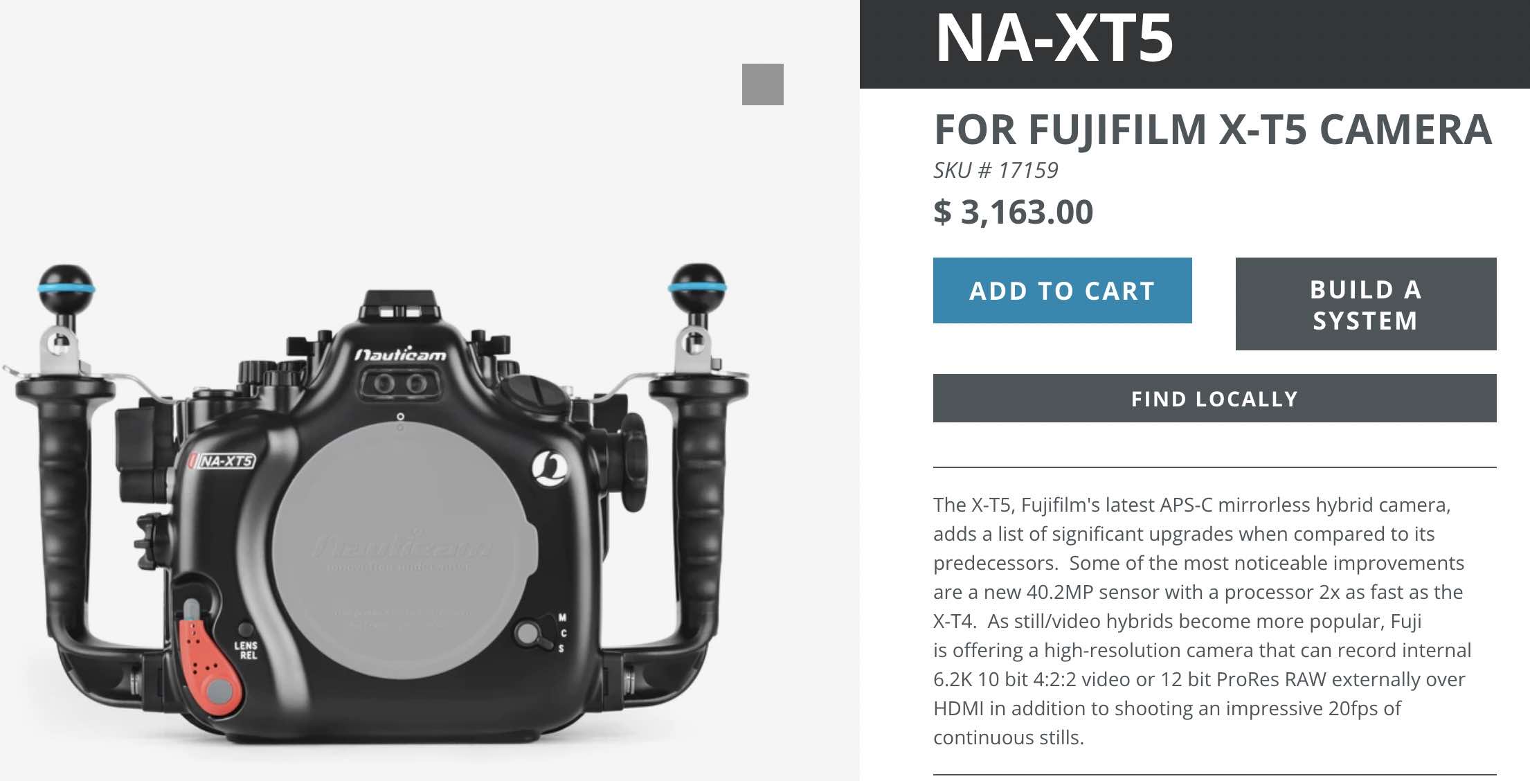 fujifilm xt4 underwater housing